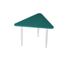 PLAYFORM 223 modulární hravé stoly, výška 750 mm, kovová podnož bílá, deska 25 mm, jezerní modrá